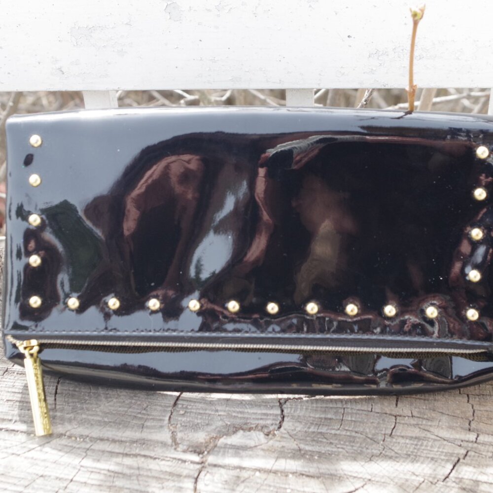 Black Estee Lauder Vinyl Makeup Bag